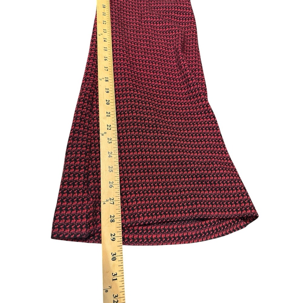 Anthropologie Maeve The Naomi Flare Wide Leg Pants Sz 16P Houndstooth Red ST13-4 - Picture 6 of 12